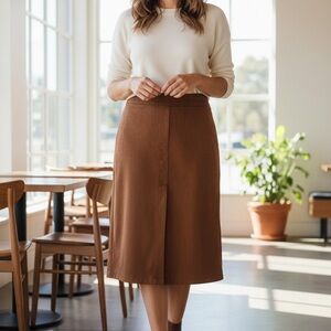 Tuckernuck Suede Midi Skirt // Sz XXL